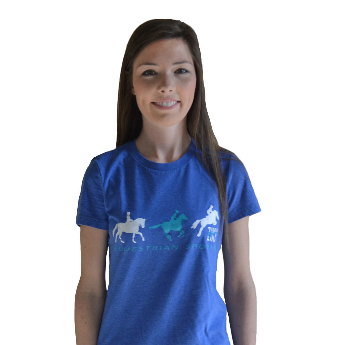 Equestrian sports t-shirt blue