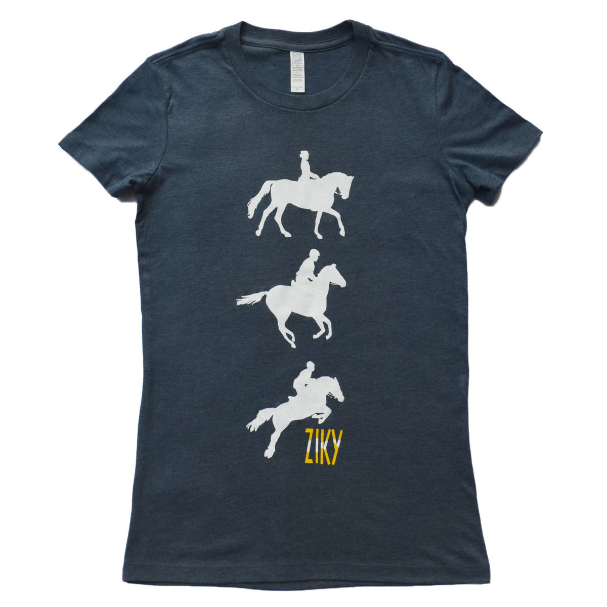 Indigo blue eventing horse shirt
