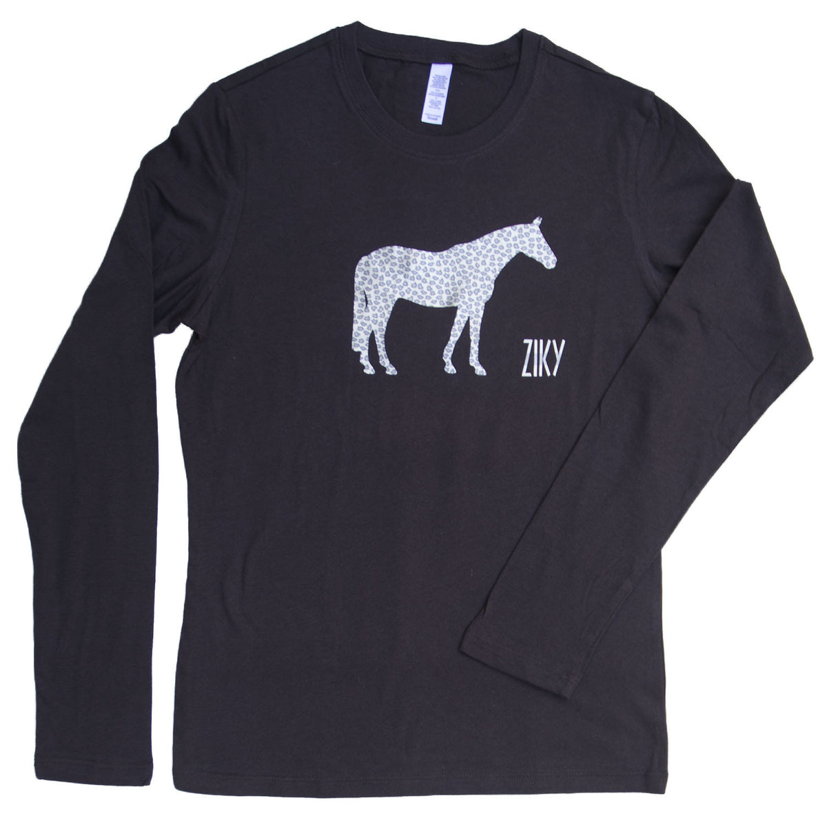 Long sleeve leopard print horse T-shirt