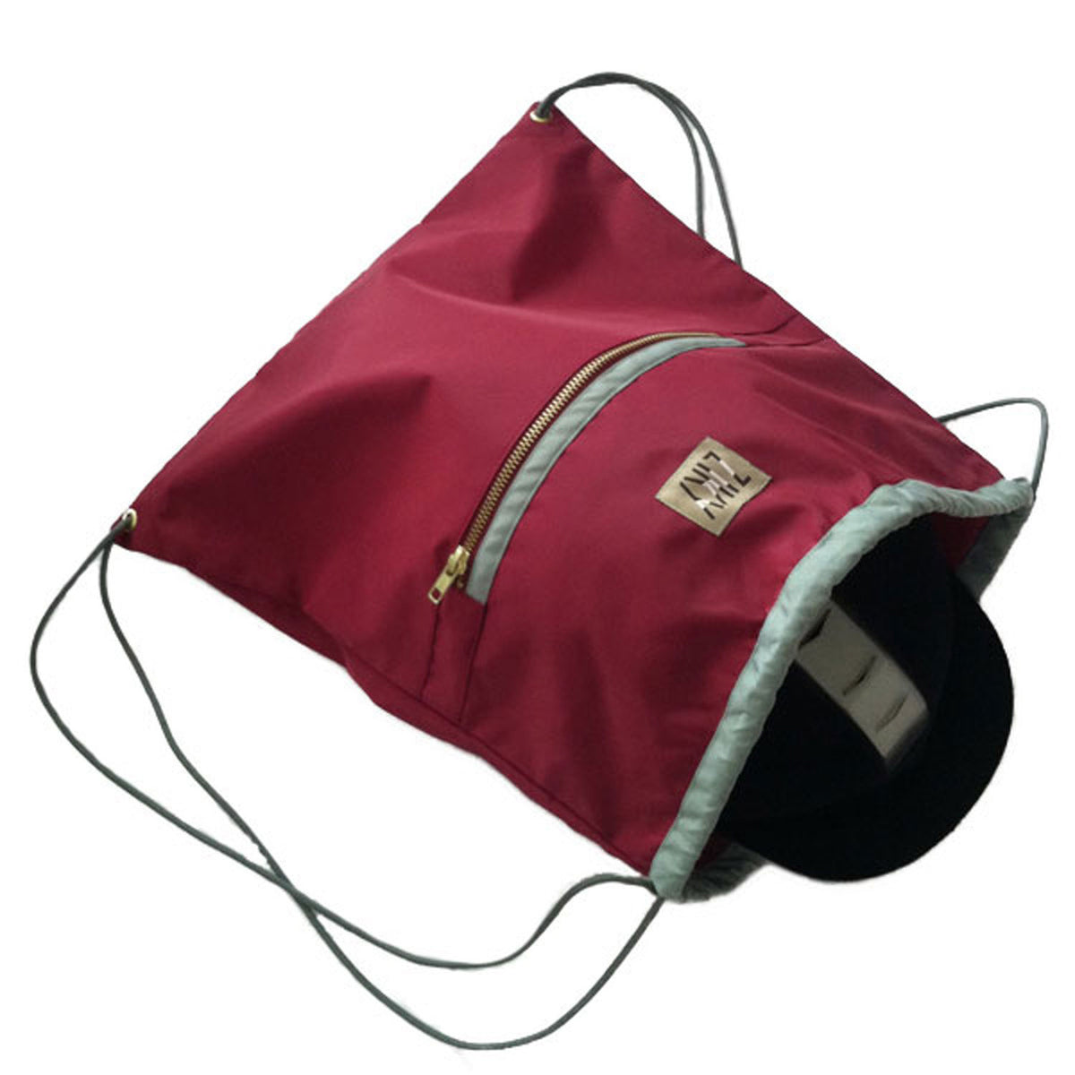 Burgundy helmet sling bag