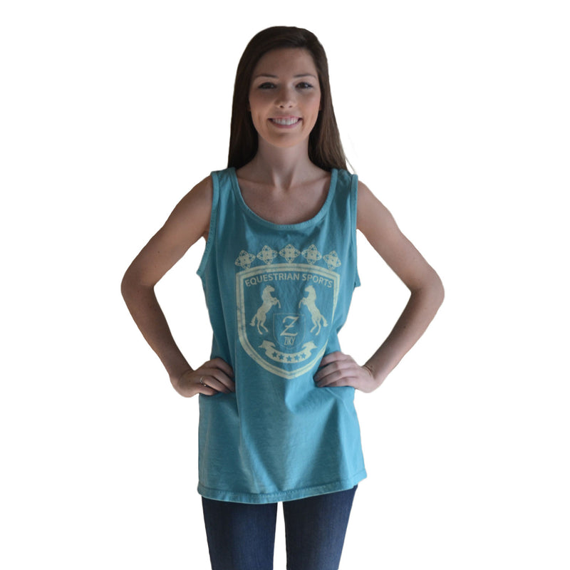 Equestrian crest tank top