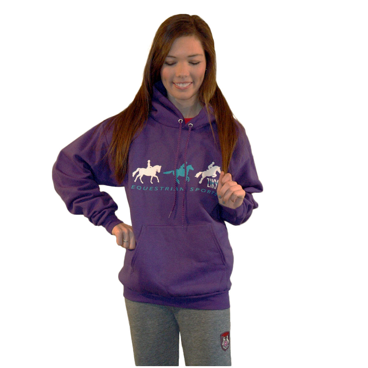 Purple equestrian sports hoody