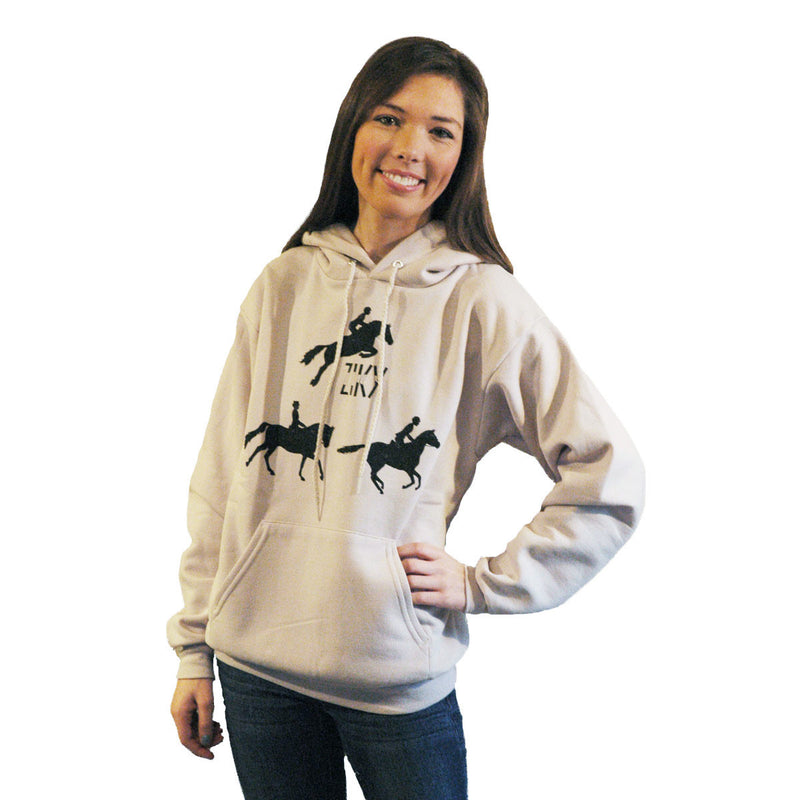 Hooded sweatshirt with horses