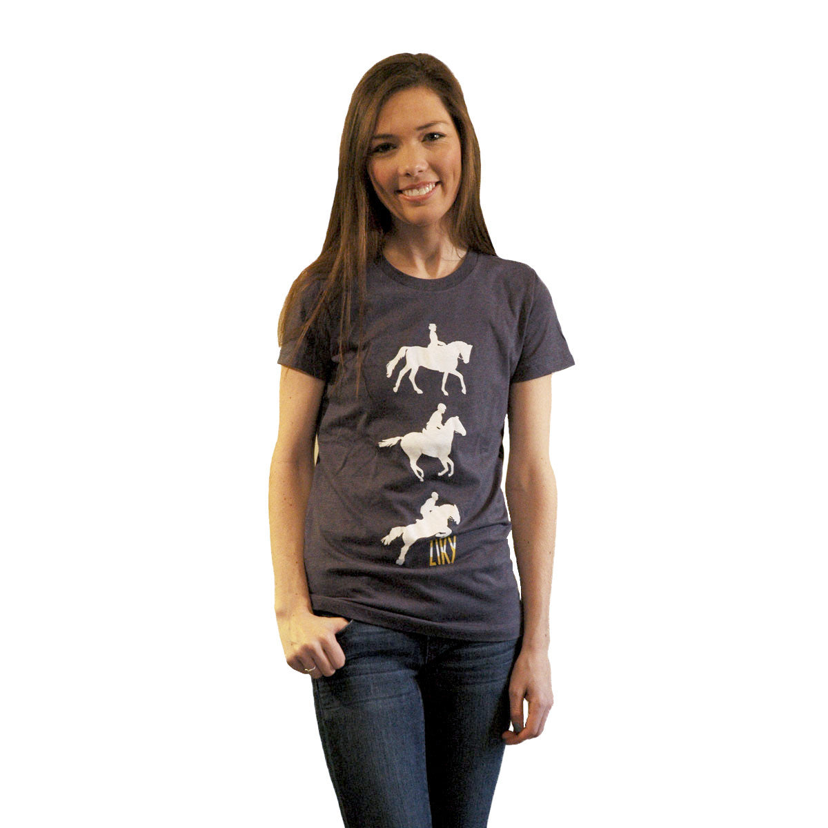 Blue horse shirt by ZIKY