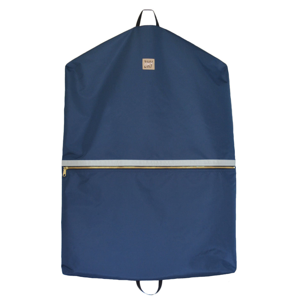 Navy silver garment bag