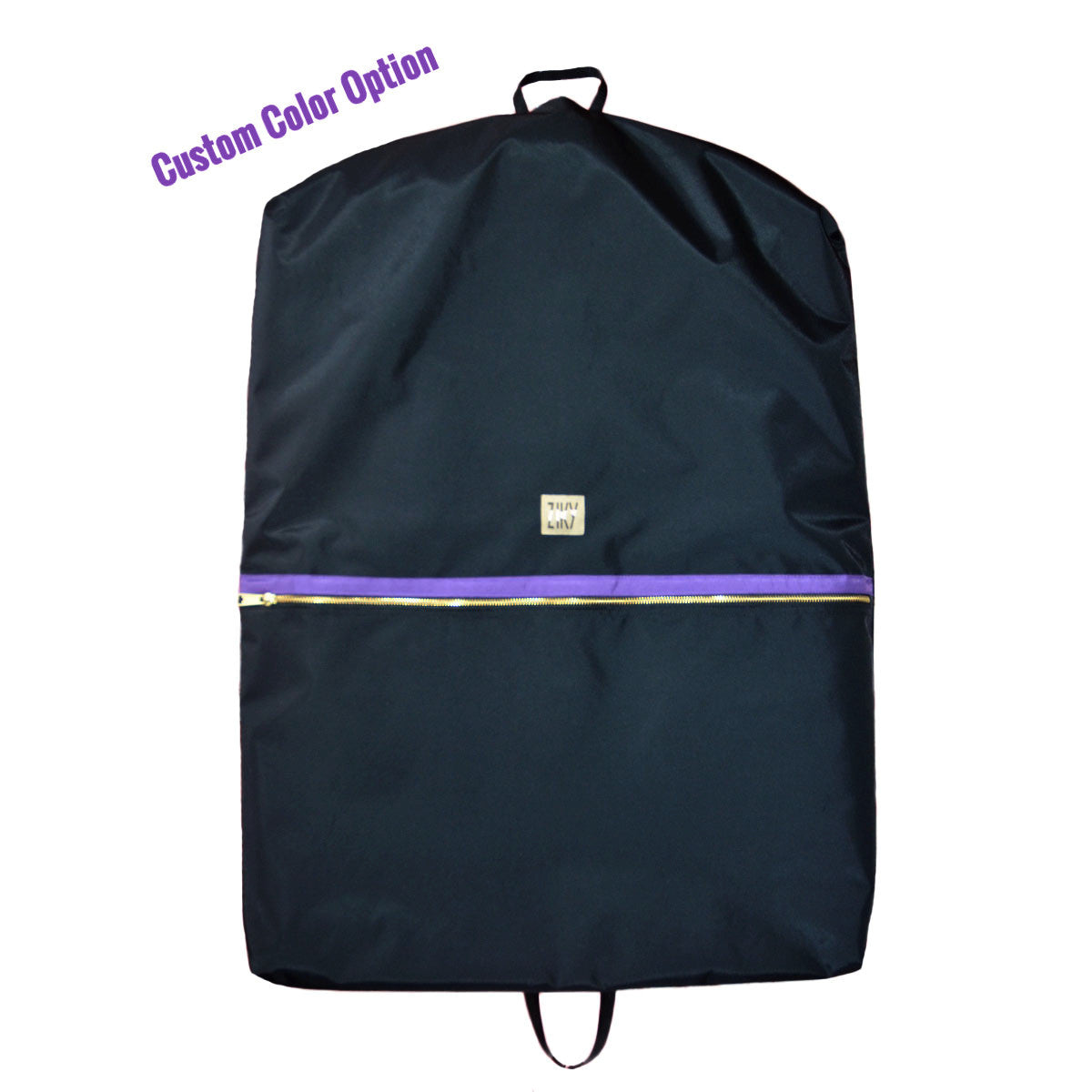Navy purple garment bag