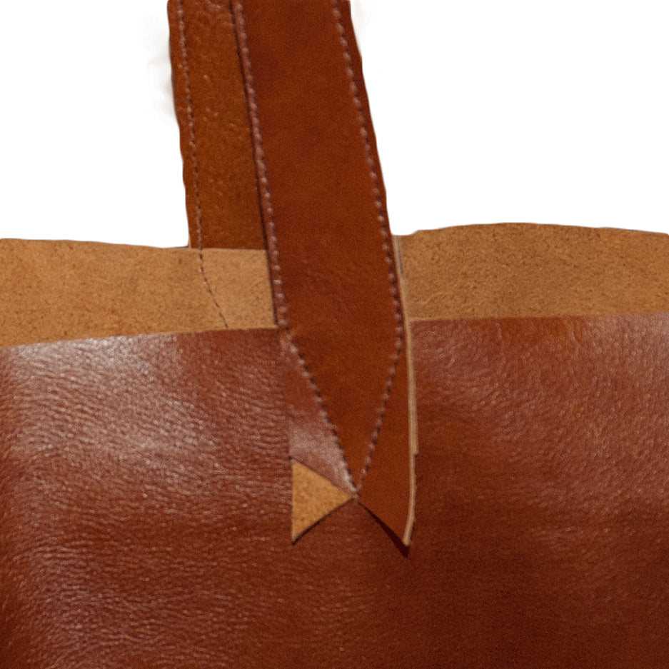 Simple leather bag made in USA