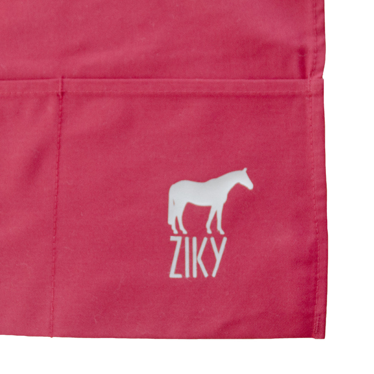 red grooming apron